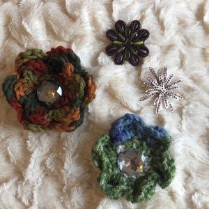Flower Brooches/hair pins & Lapel pins